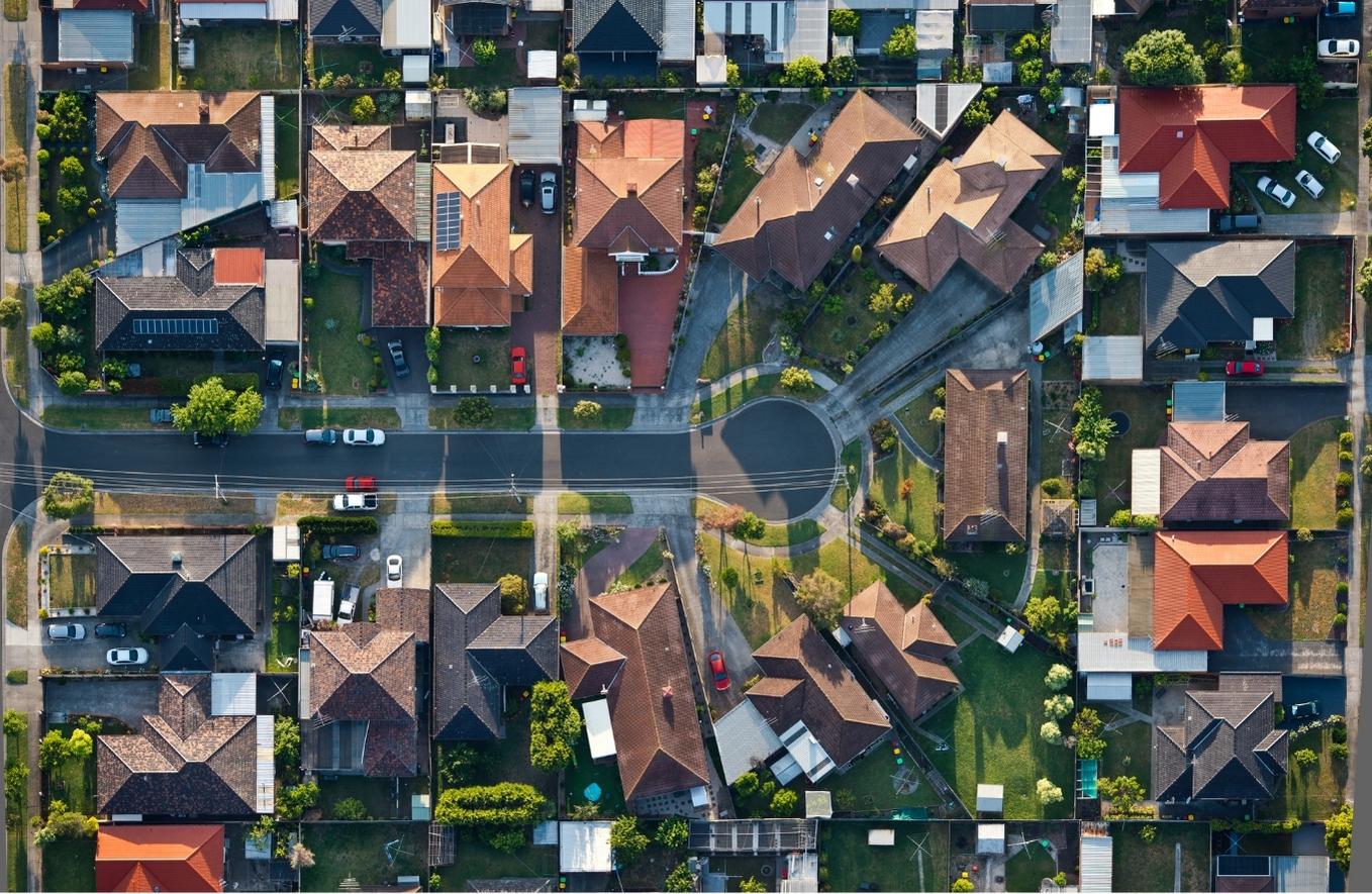 Birdseye view of properties, houses and land in Victoria